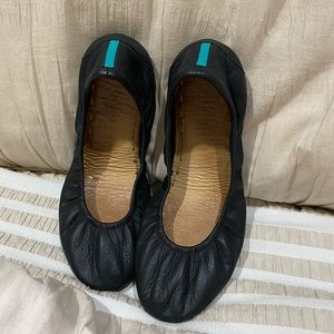 Foldable black flats - Italian Leather